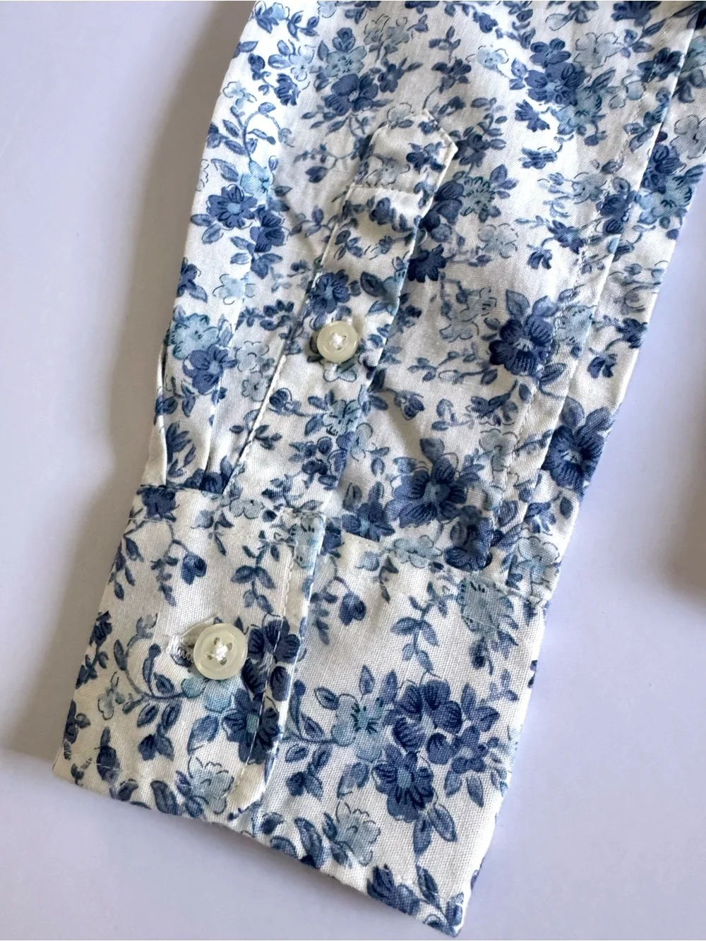 Ralph Lauren Girls Button-down shirt with Blue Floral Print